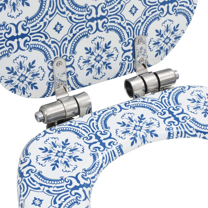 Berkfield WC Toilet Seat with Soft Close Lid MDF Porcelain Design