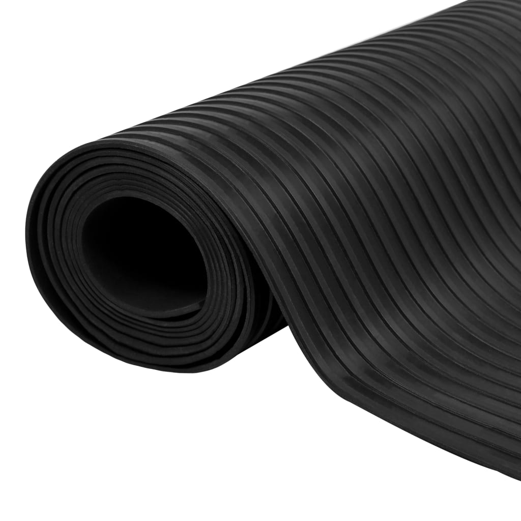 Berkfield Floor Mat Anti-Slip Rubber 1.5x2 m 3 mm Wide Rib