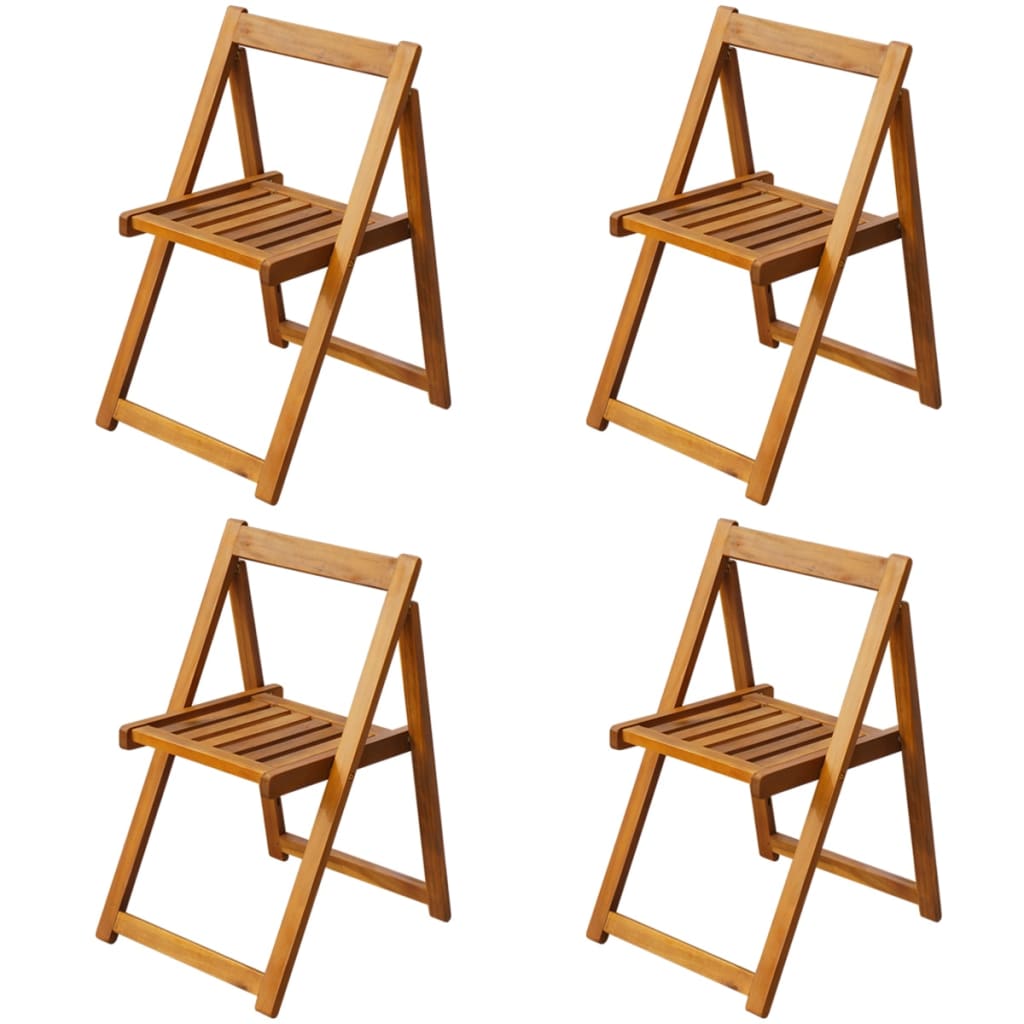 Berkfield 5 Piece Folding Outdoor Dining Set Solid Acacia Wood