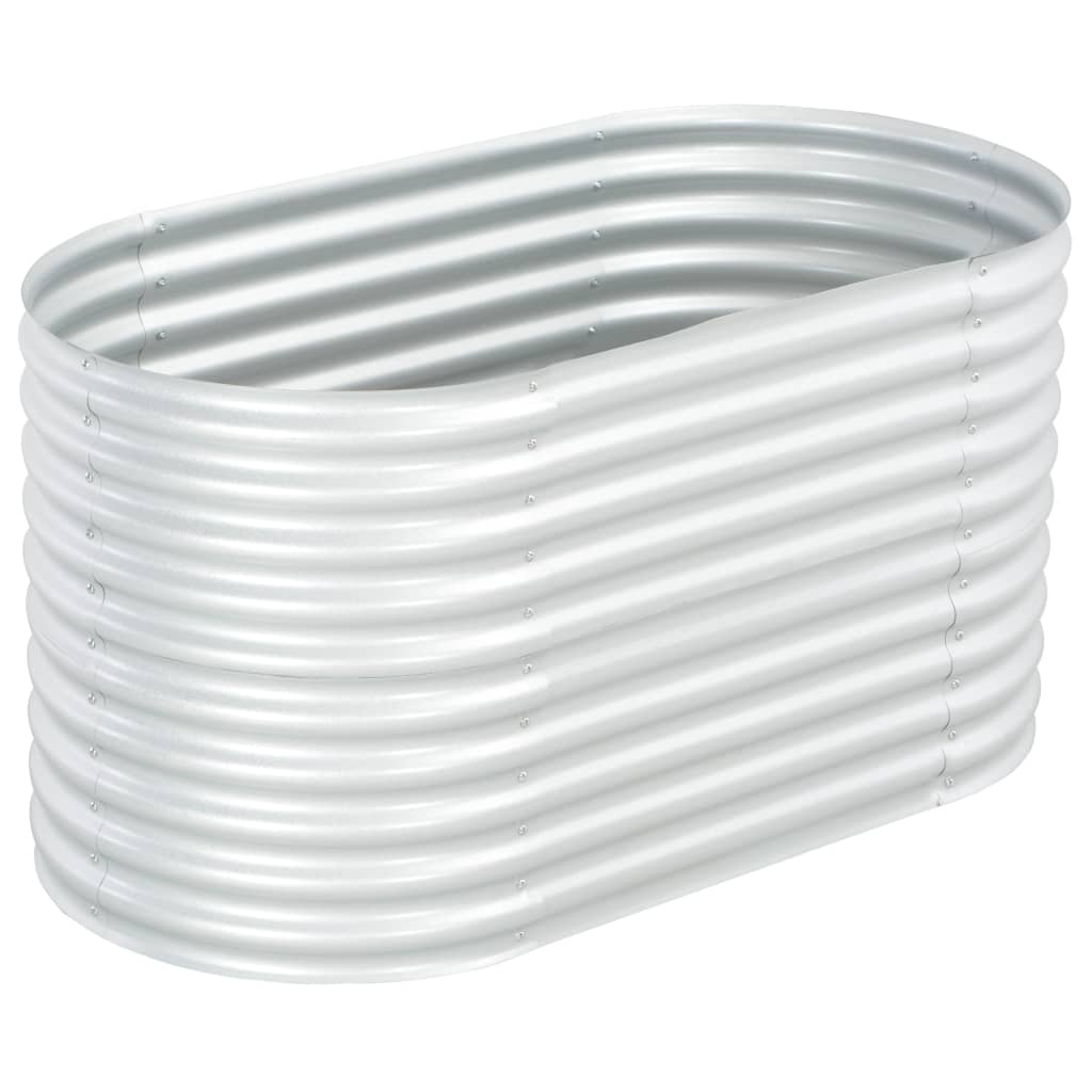 Berkfield Garden Raised Bed 160x80x81 cm Galvanised Steel Silver