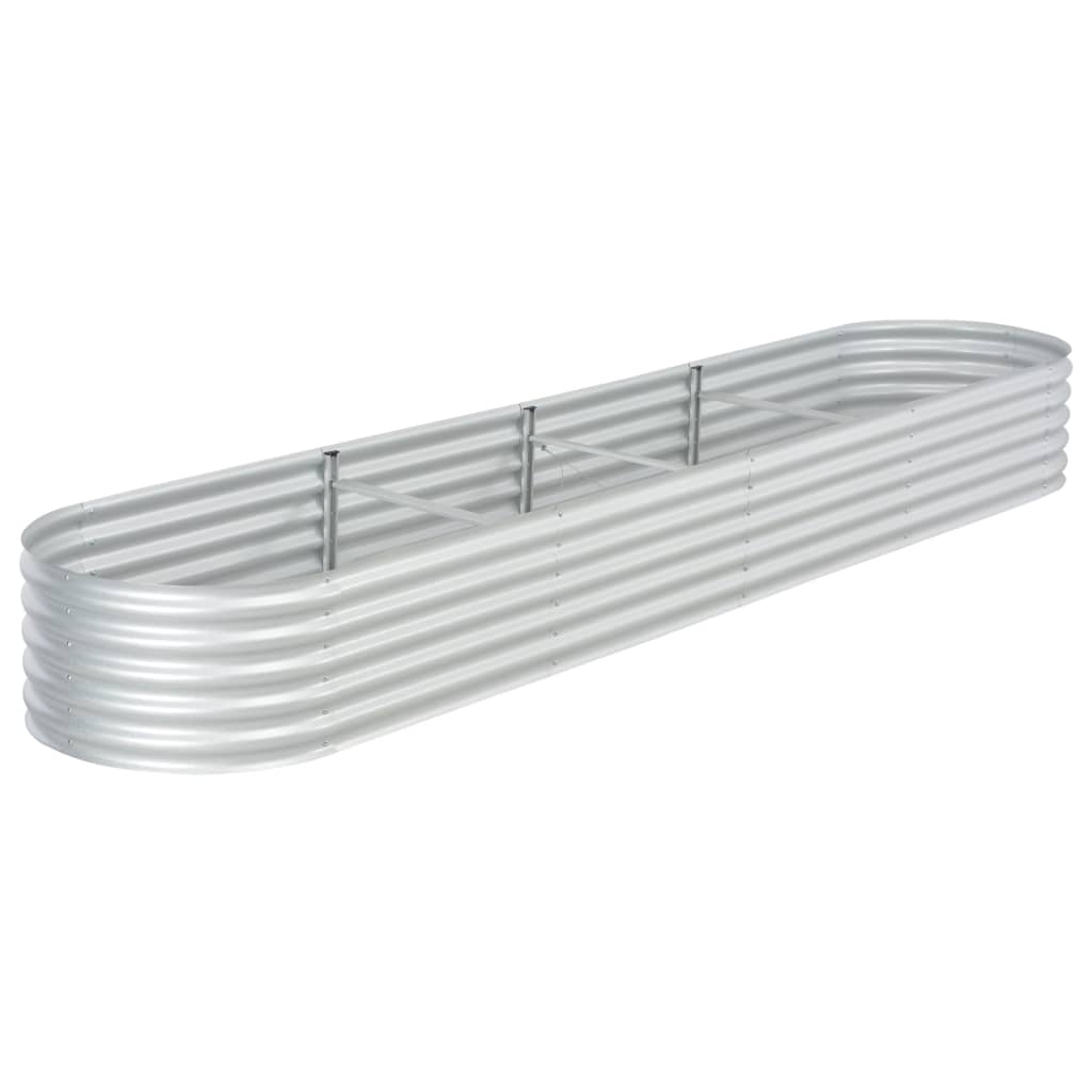 Berkfield Garden Raised Bed 400x80x44 cm Galvanised Steel Silver