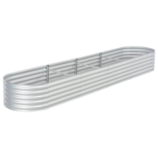 Berkfield Garden Raised Bed 400x80x44 cm Galvanised Steel Silver