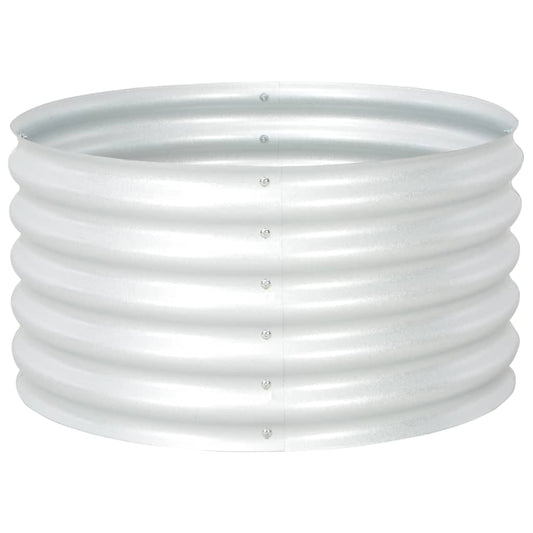 Berkfield Garden Raised Bed 80x80x44 cm Galvanised Steel Silver