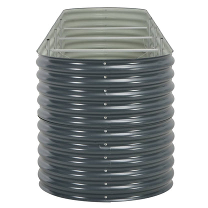 Berkfield Garden Raised Bed 400x80x81 cm Galvanised Steel Grey