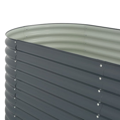 Berkfield Garden Raised Bed 400x80x81 cm Galvanised Steel Grey