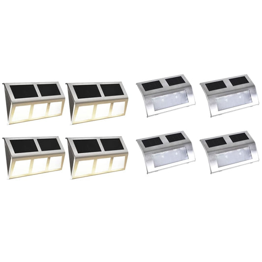 Berkfield Solar Lamp Set 8 Pieces LED Lights