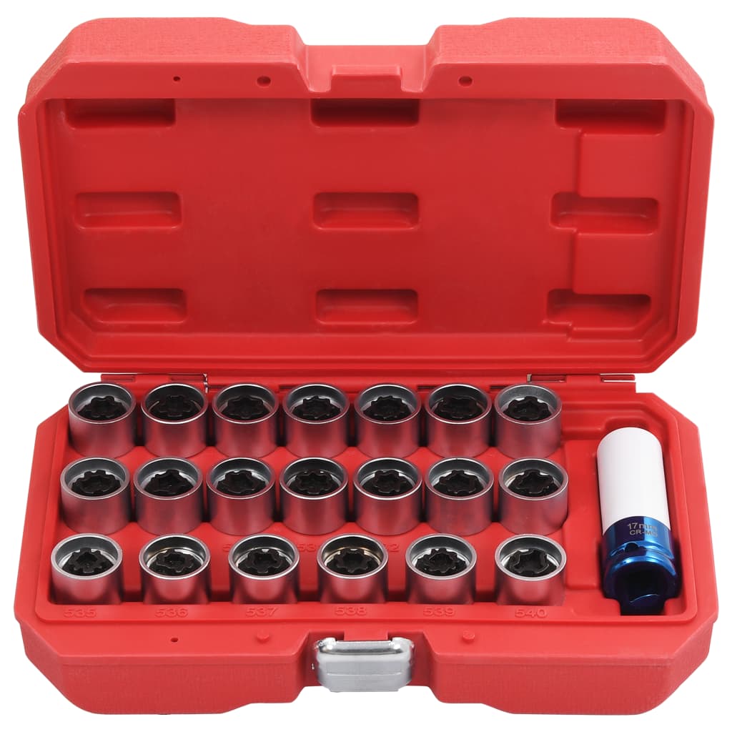 Berkfield 21 Piece Wheel Lock Tool Set for VAG