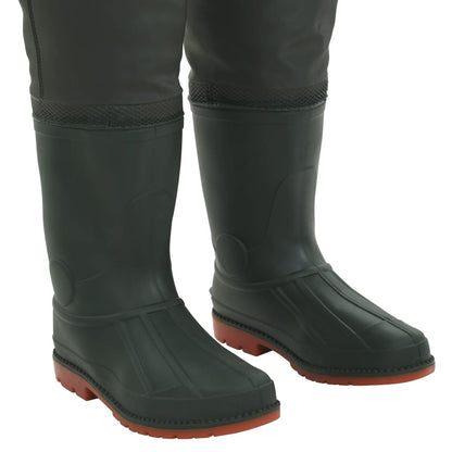 Berkfield Wading Pants with Boots Green Size 38