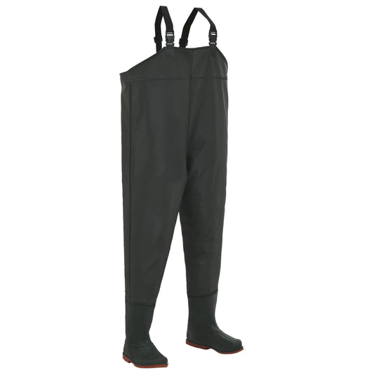 Berkfield Wading Pants with Boots Green Size 39