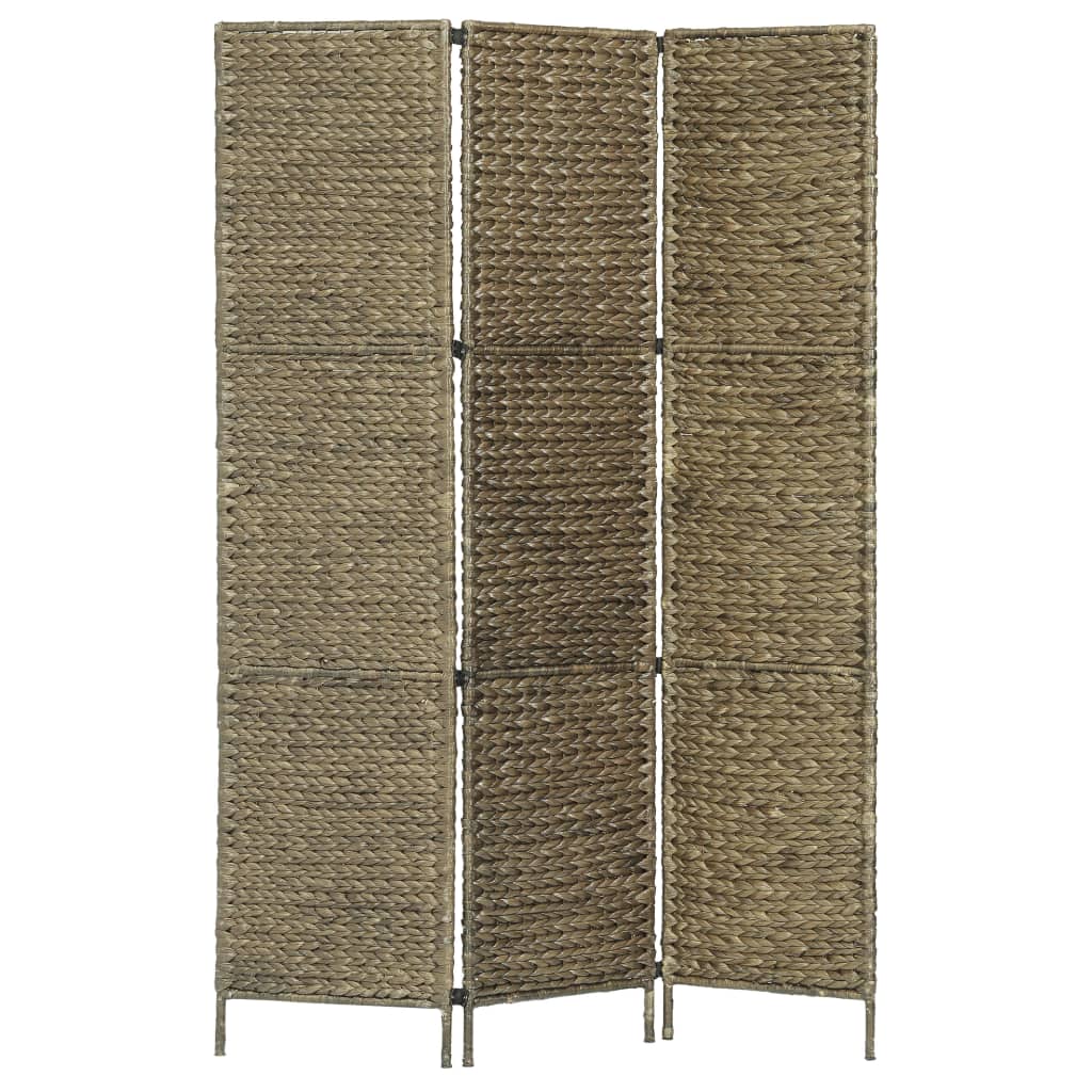 Berkfield 3-Panel Room Divider Brown 116x160 cm Water Hyacinth