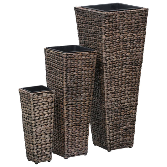 Berkfield Garden Raised Beds 3 pcs Water Hyacinth Dark Brown