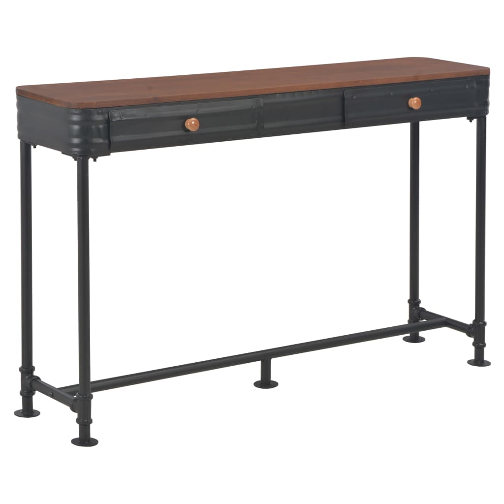 Berkfield Console Table with 2 Drawers 120x30x75 cm Solid Fir Wood