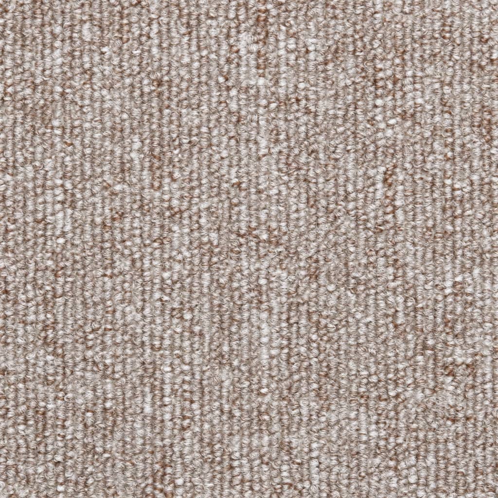 Berkfield Carpet Stair Treads 15 pcs Light Brown 56x17x3 cm