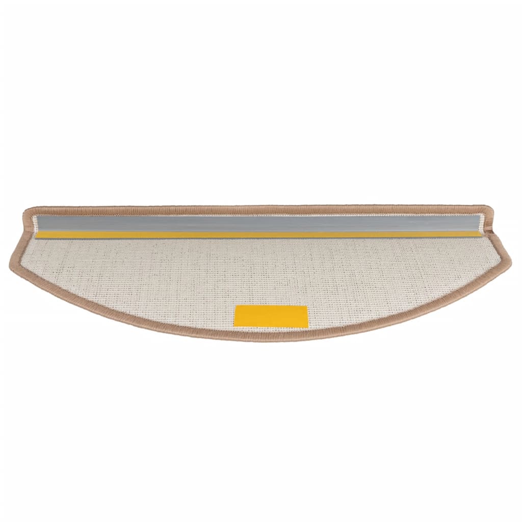 Berkfield Carpet Stair Treads 15 pcs Light Brown 65x24x4 cm