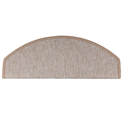 Berkfield Carpet Stair Treads 15 pcs Light Brown 65x24x4 cm