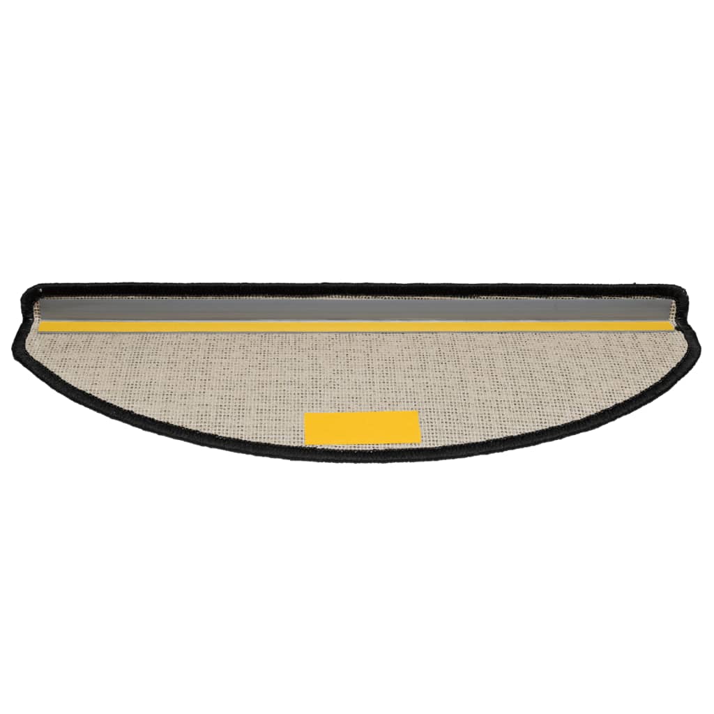 Berkfield Carpet Stair Treads 15 pcs Black 65x21x4 cm