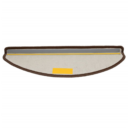 Berkfield Carpet Stair Treads 15 pcs Brown 65x21x4 cm