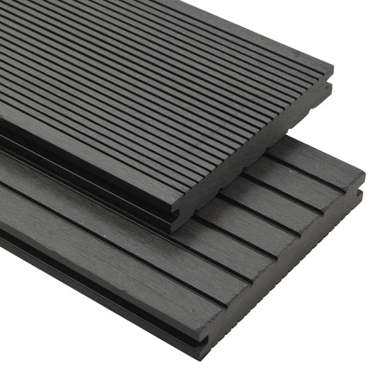 Berkfield WPC Solid Decking Boards with Accessories 26 må_ 2.2 m Grey