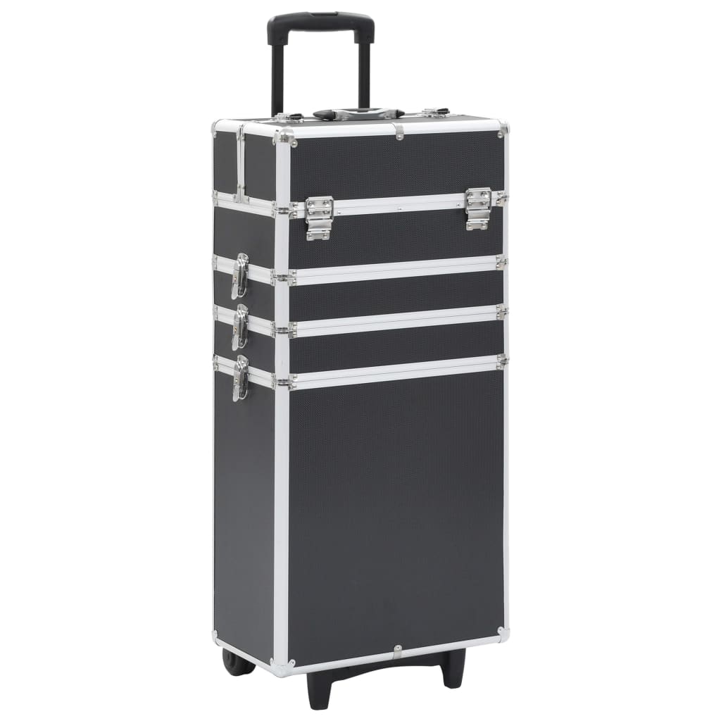 Berkfield Make-up Trolley Aluminium Black