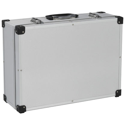 Berkfield Tool Suitcase 46x33x16 cm Silver Aluminium