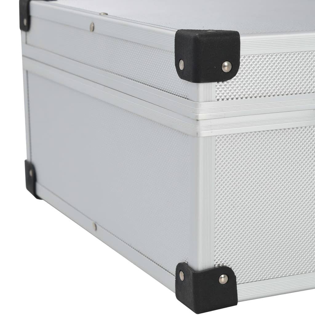 Berkfield Tool Suitcase 46x33x16 cm Silver Aluminium