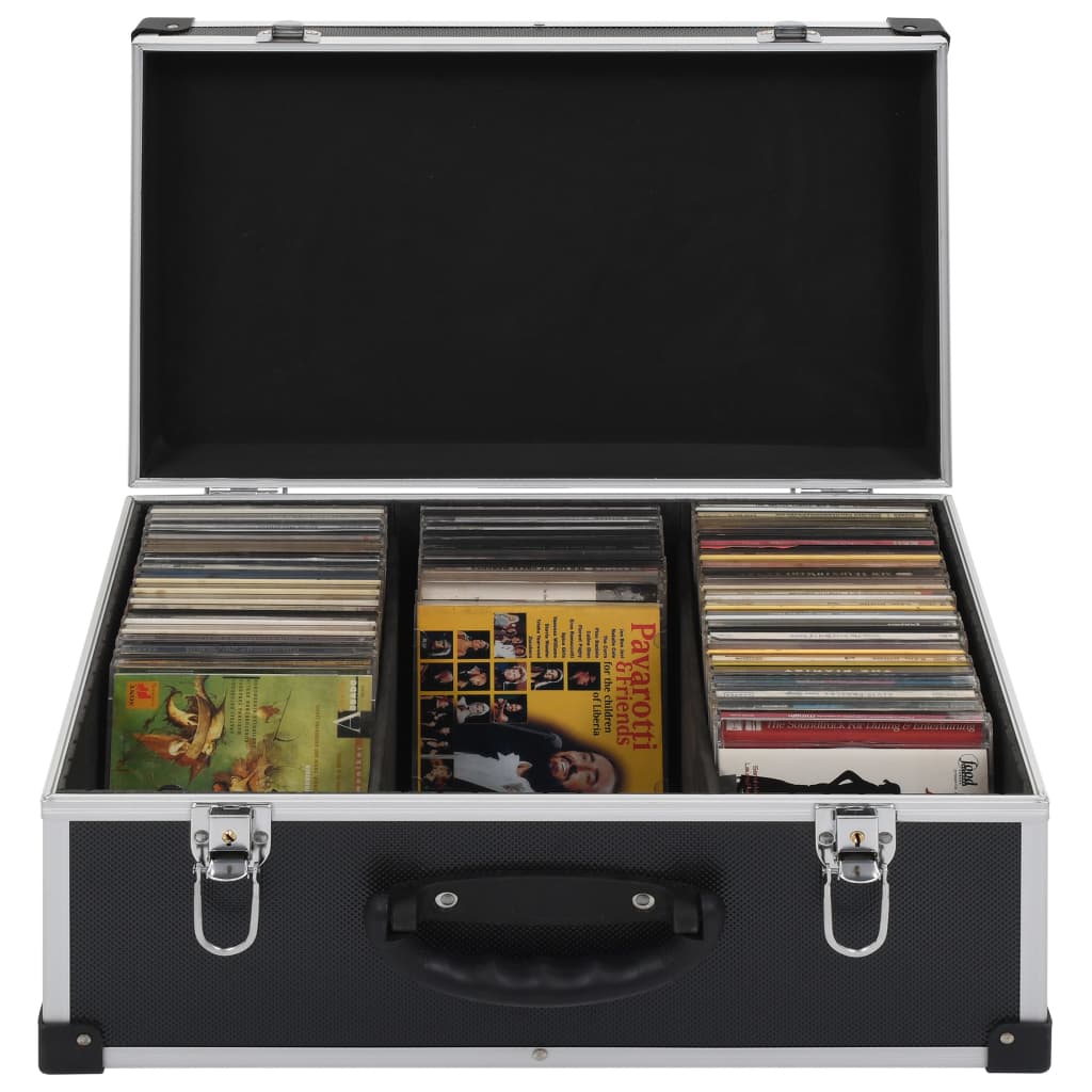 Berkfield CD Case for 60 CDs Aluminium ABS Black