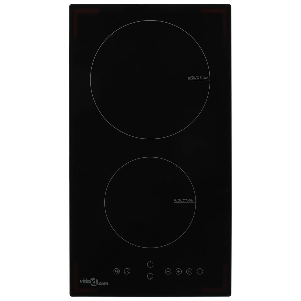 Berkfield Induction Hob with 2 Burners Touch Control Glass 3500 W