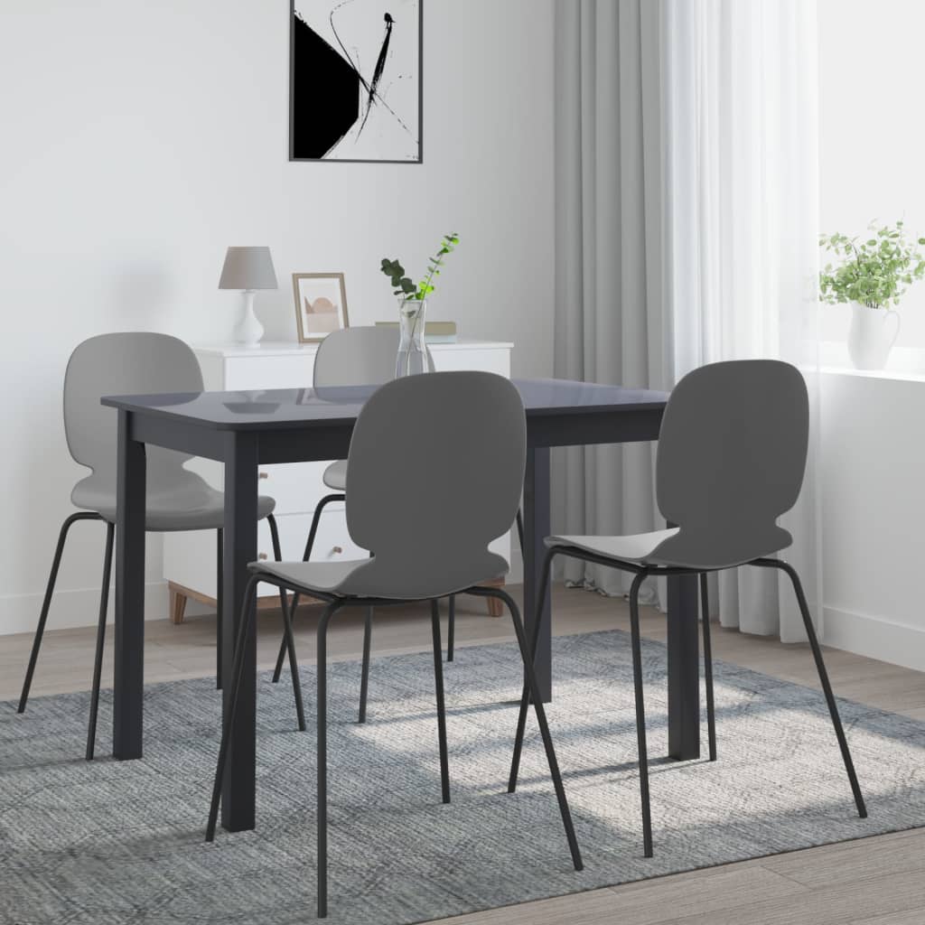 Berkfield Dining Table Black 114x71x75 cm Solid Rubber Wood