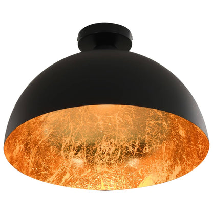 Berkfield Ceiling Lamps 2 pcs Black and Gold Semi-spherical E27