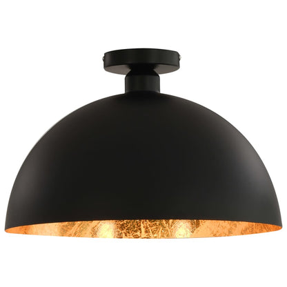Berkfield Ceiling Lamps 2 pcs Black and Gold Semi-spherical E27