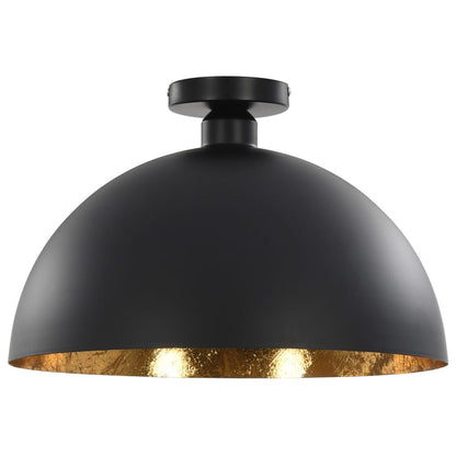 Berkfield Ceiling Lamps 2 pcs Black and Gold Semi-spherical E27