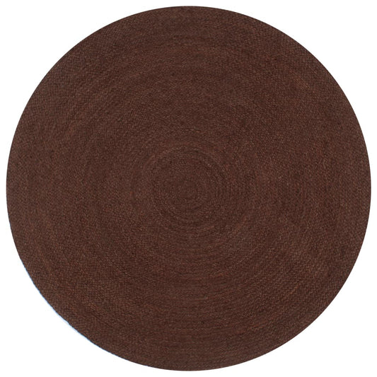 Berkfield Handmade Rug Jute Round 90 cm Brown