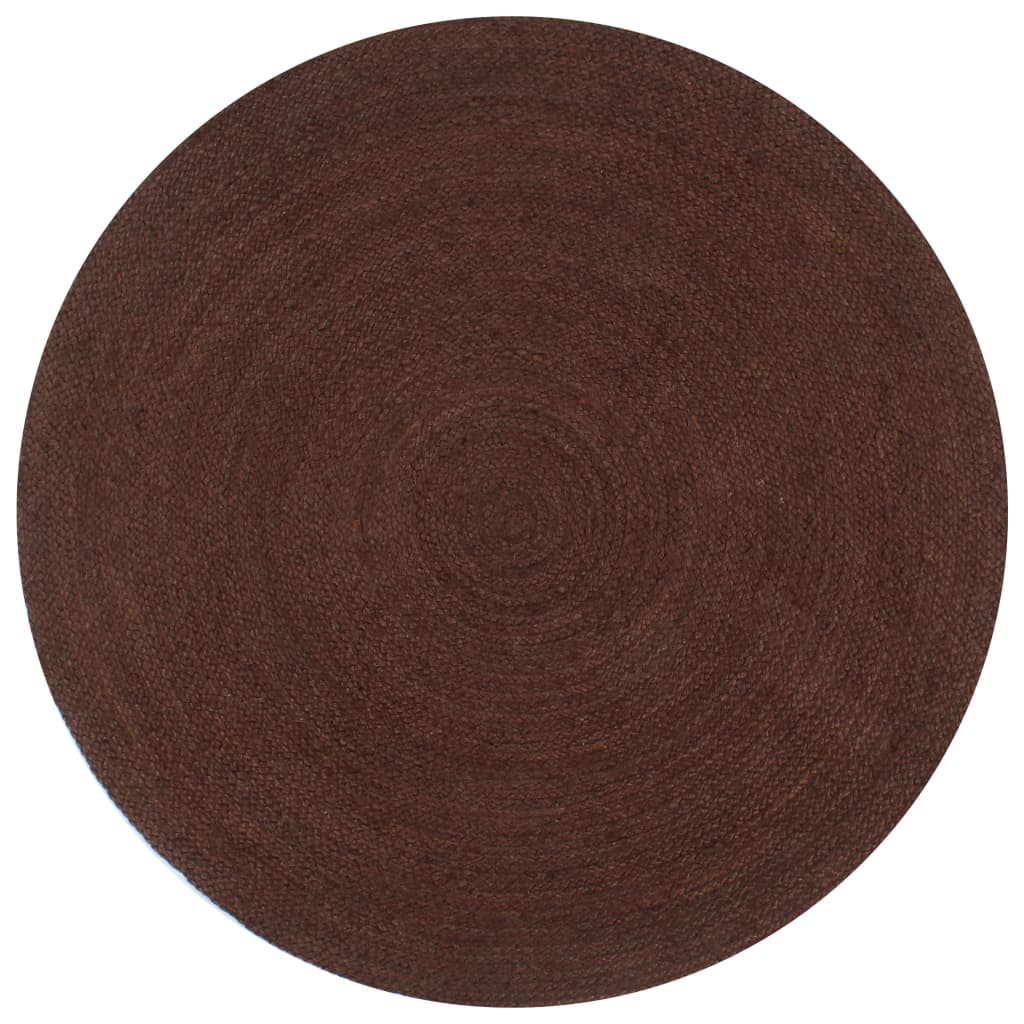 Berkfield Handmade Rug Jute Round 120 cm Brown