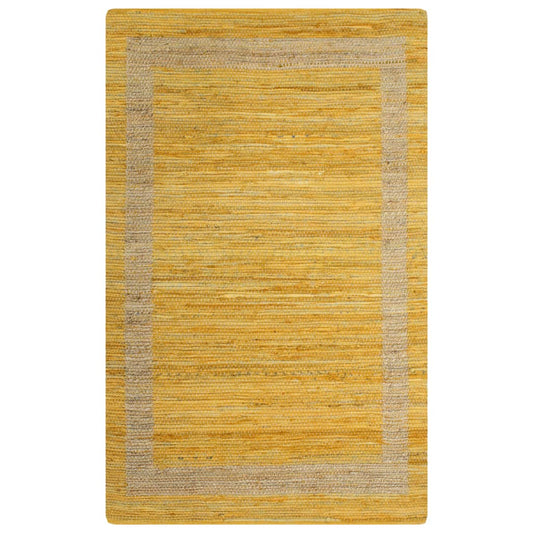 Berkfield Handmade Rug Jute Yellow 120x180 cm