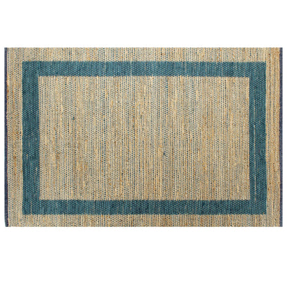 Berkfield Handmade Rug Jute Blue 120x180 cm