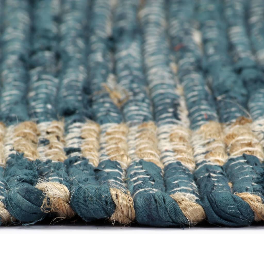 Berkfield Handmade Rug Jute Blue 120x180 cm