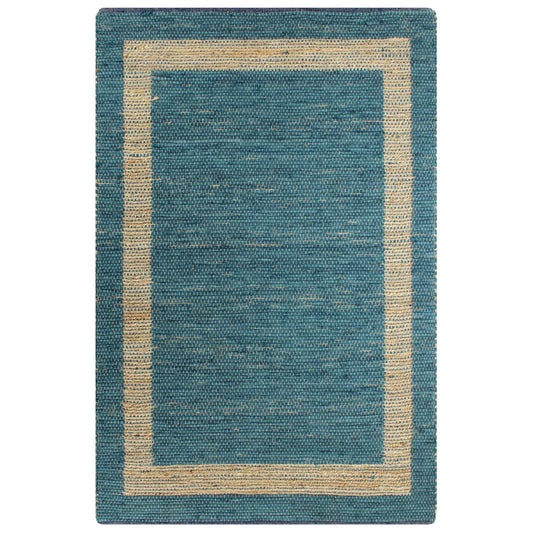Berkfield Handmade Rug Jute Blue 160x230 cm