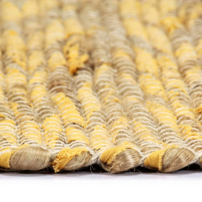 Berkfield Handmade Rug Jute Yellow and Natural 80x160 cm