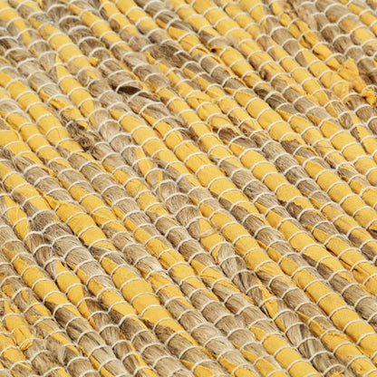 Berkfield Handmade Rug Jute Yellow and Natural 80x160 cm