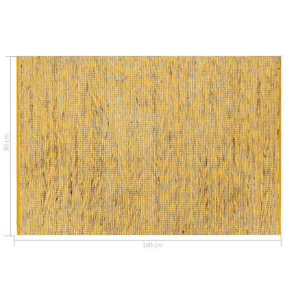 Berkfield Handmade Rug Jute Yellow and Natural 80x160 cm