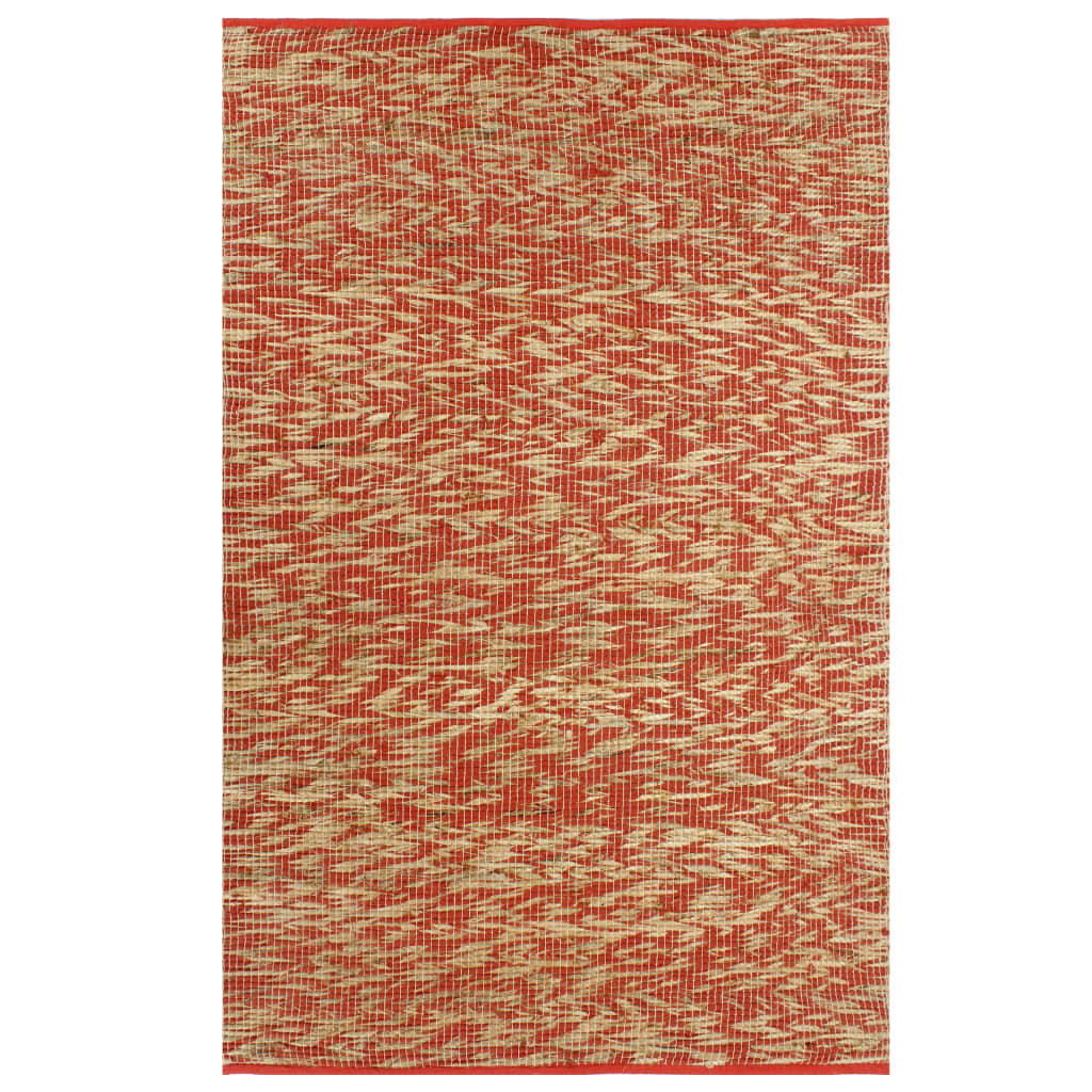 Berkfield Handmade Rug Jute Red and Natural 120x180 cm