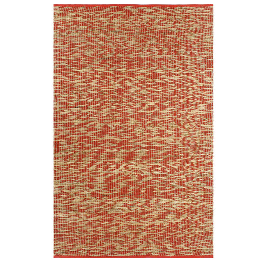 Berkfield Handmade Rug Jute Red and Natural 120x180 cm