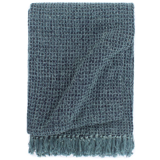 Berkfield Throw Cotton 125x150 cm Indigo Blue