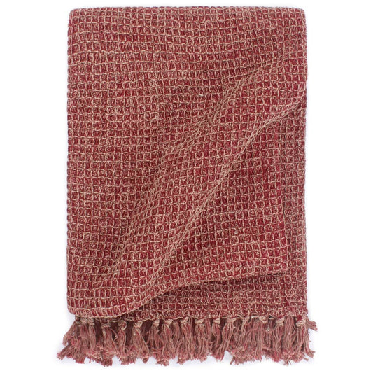 Berkfield Throw Cotton 125x150 cm Burgundy