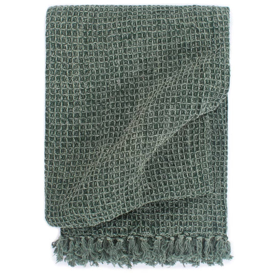 Berkfield Throw Cotton 125x150 cm Dark Green