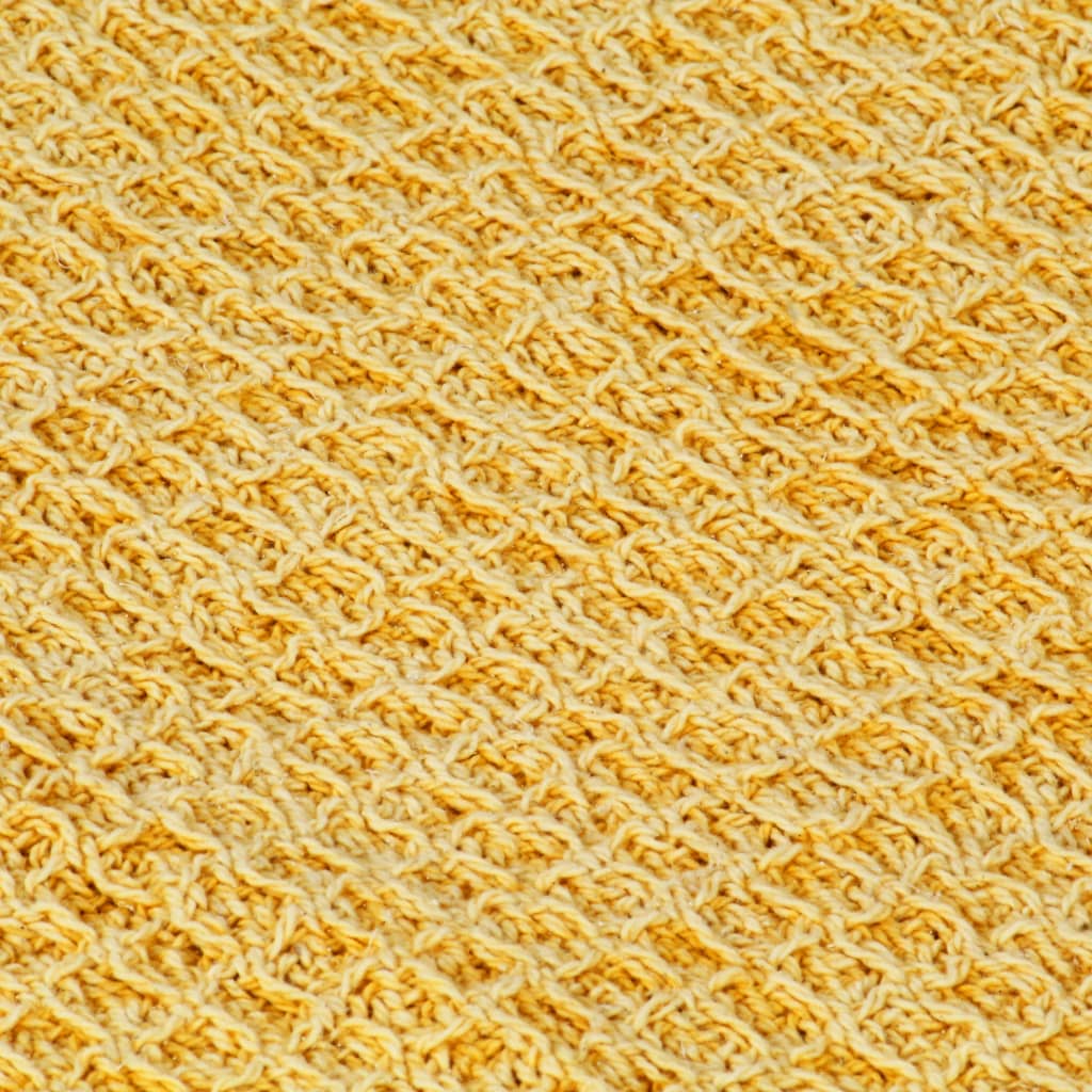 Berkfield Throw Cotton 125x150 cm Mustard Yellow