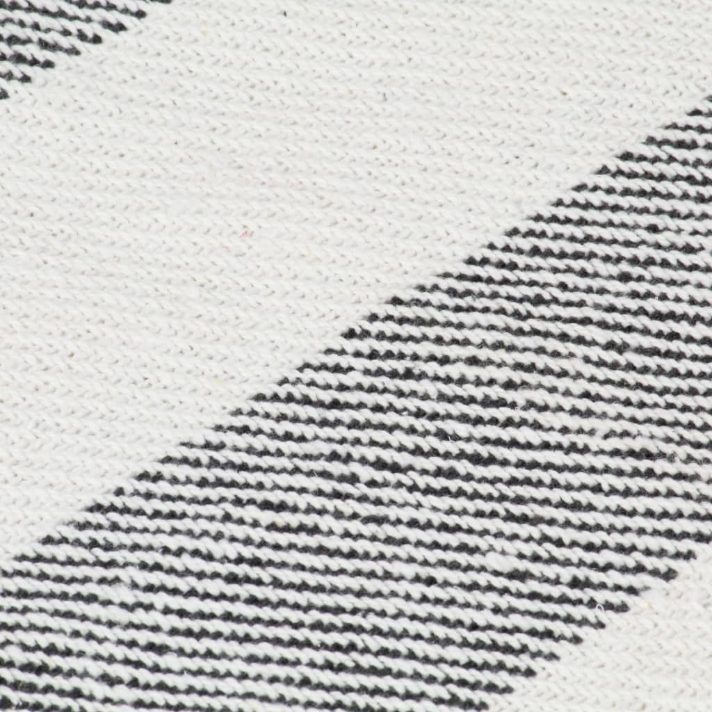 Berkfield Throw Cotton Stripe 125x150 cm Anthracite