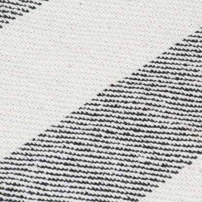 Berkfield Throw Cotton Stripe 125x150 cm Anthracite