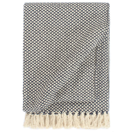 Berkfield Throw Cotton 125x150 cm Navy Blue
