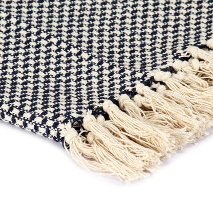 Berkfield Throw Cotton 160x210 cm Navy Blue